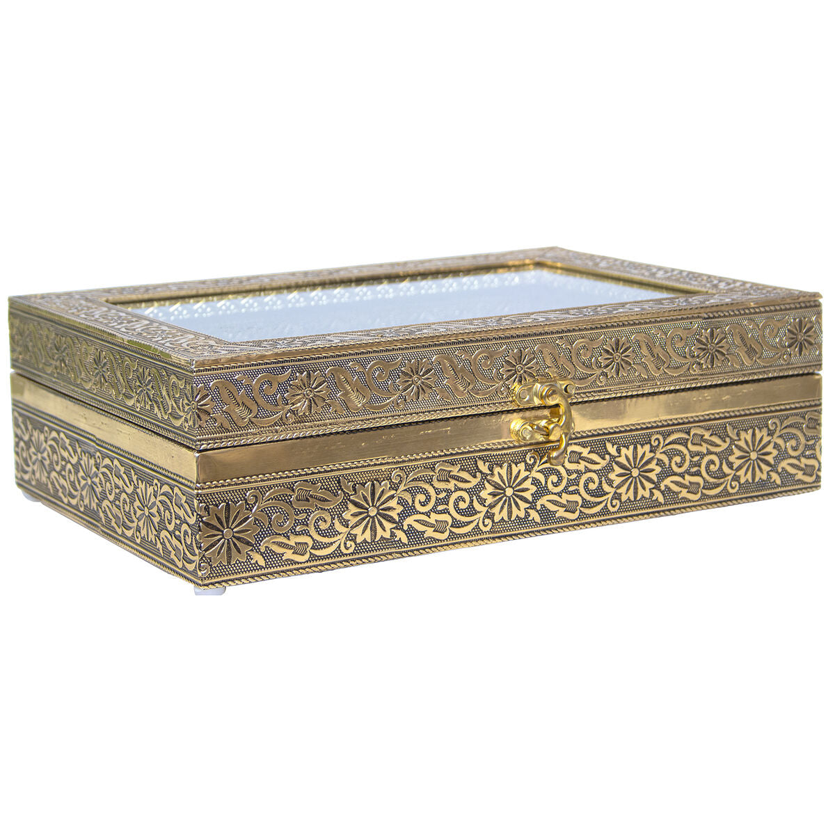 Uhrenbox Alexandra House Living Schwarz Gold Metall 20 x 28 x 20 cm - AWK Flagship