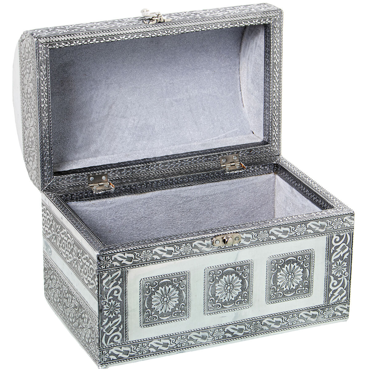 Box-Schmuckkästchen Alexandra House Living Silberfarben Metall 25 x 18 x 15 cm - AWK Flagship