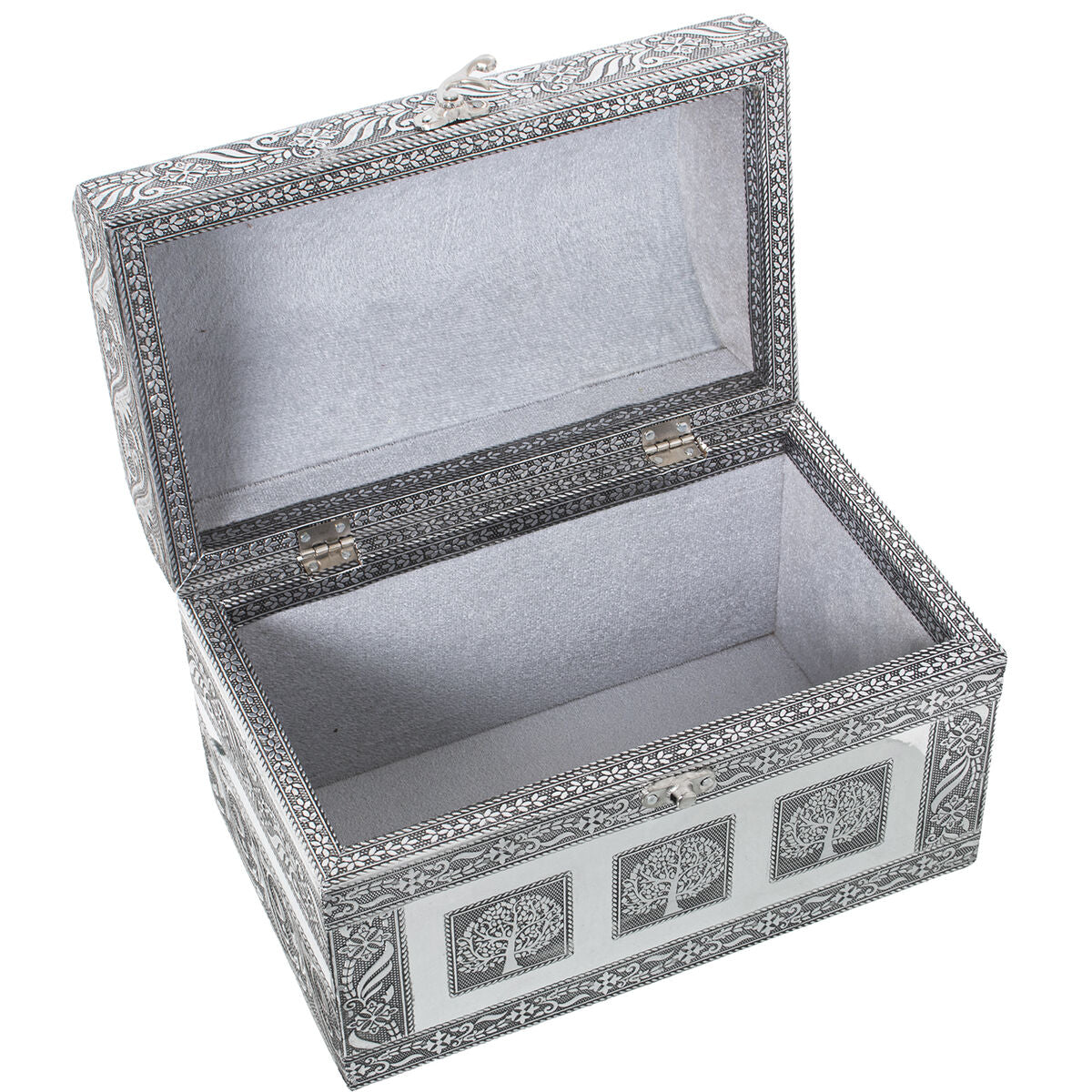 Box-Schmuckkästchen Alexandra House Living Silberfarben Metall 25 x 18 x 15 cm - AWK Flagship