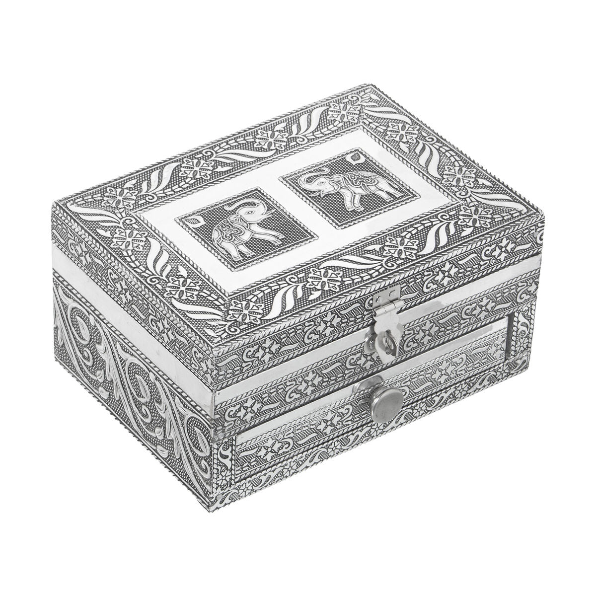 Box-Schmuckkästchen Alexandra House Living Silberfarben Metall 18 x 9 x 13 cm - AWK Flagship