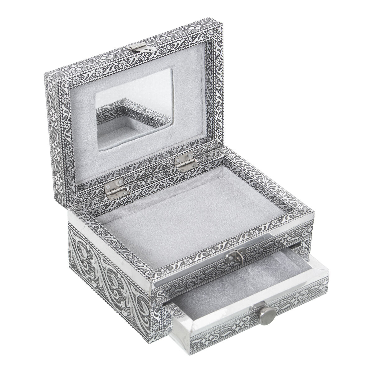 Box-Schmuckkästchen Alexandra House Living Silberfarben Metall 18 x 9 x 13 cm - AWK Flagship