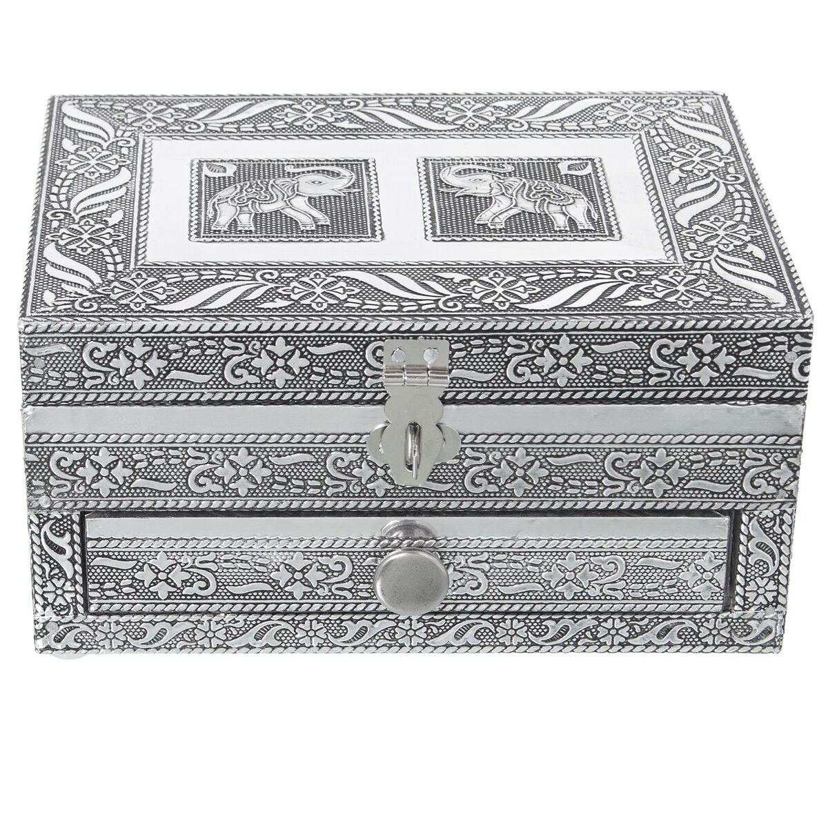 Box-Schmuckkästchen Alexandra House Living Silberfarben Metall 18 x 9 x 13 cm - AWK Flagship