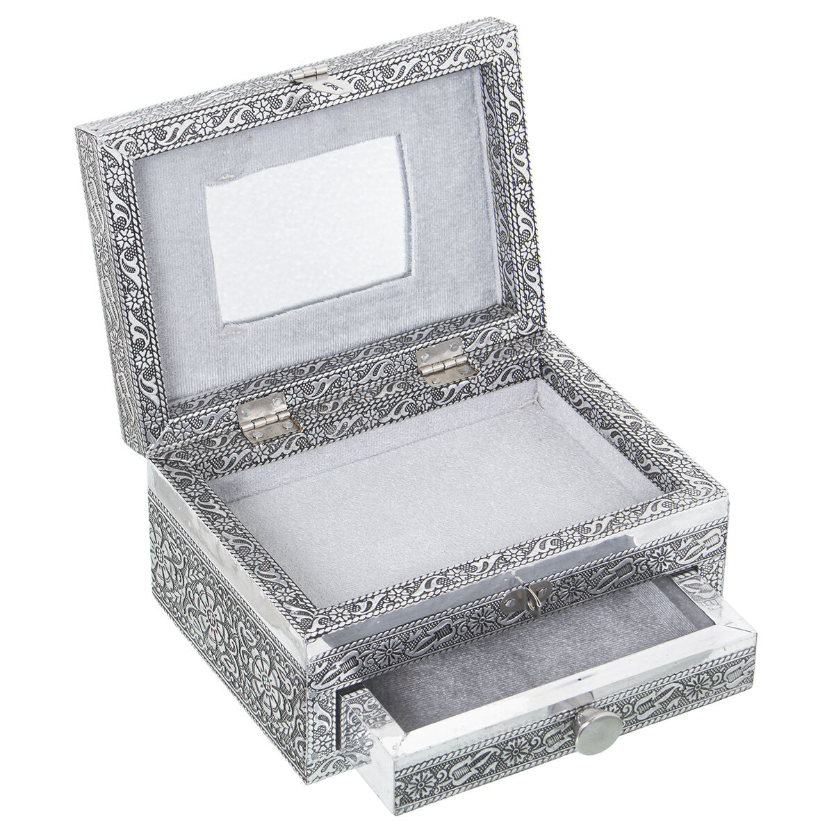 Box-Schmuckkästchen Alexandra House Living Silberfarben Metall 18 x 9 x 13 cm - AWK Flagship