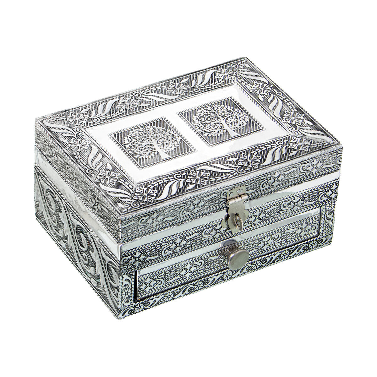 Box-Schmuckkästchen Alexandra House Living Silberfarben Metall 18 x 9 x 13 cm - AWK Flagship