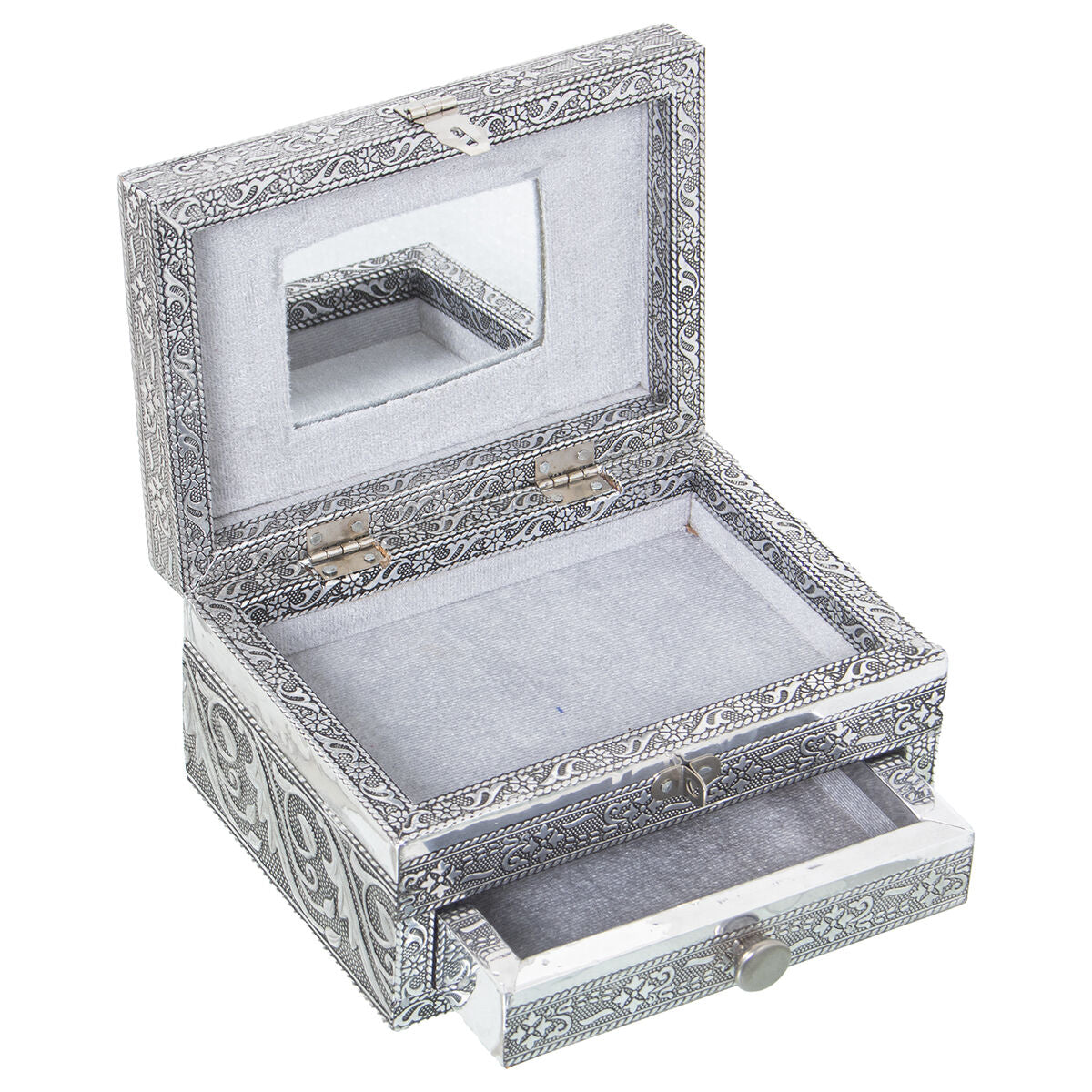 Box-Schmuckkästchen Alexandra House Living Silberfarben Metall 18 x 9 x 13 cm - AWK Flagship