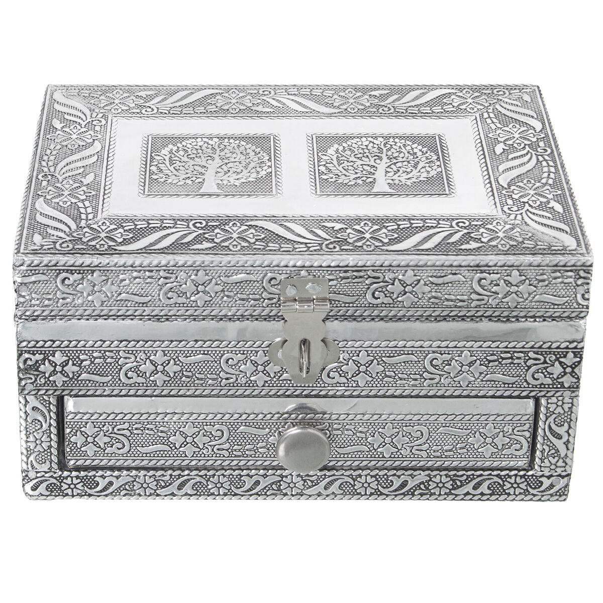 Box-Schmuckkästchen Alexandra House Living Silberfarben Metall 18 x 9 x 13 cm - AWK Flagship