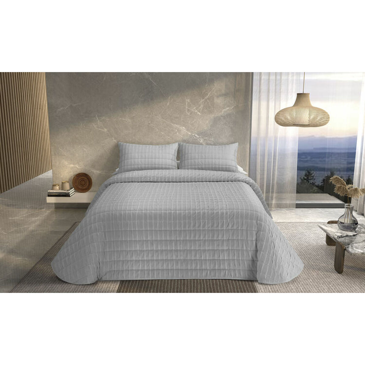 Steppdecke Pierre Cardin ONDAS Perlgrau King size (3 Stücke) - AWK Flagship