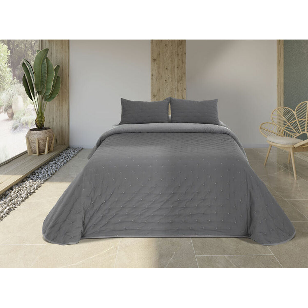 Steppdecke Pierre Cardin LORENA Anthrazit King size (3 Stücke) - AWK Flagship