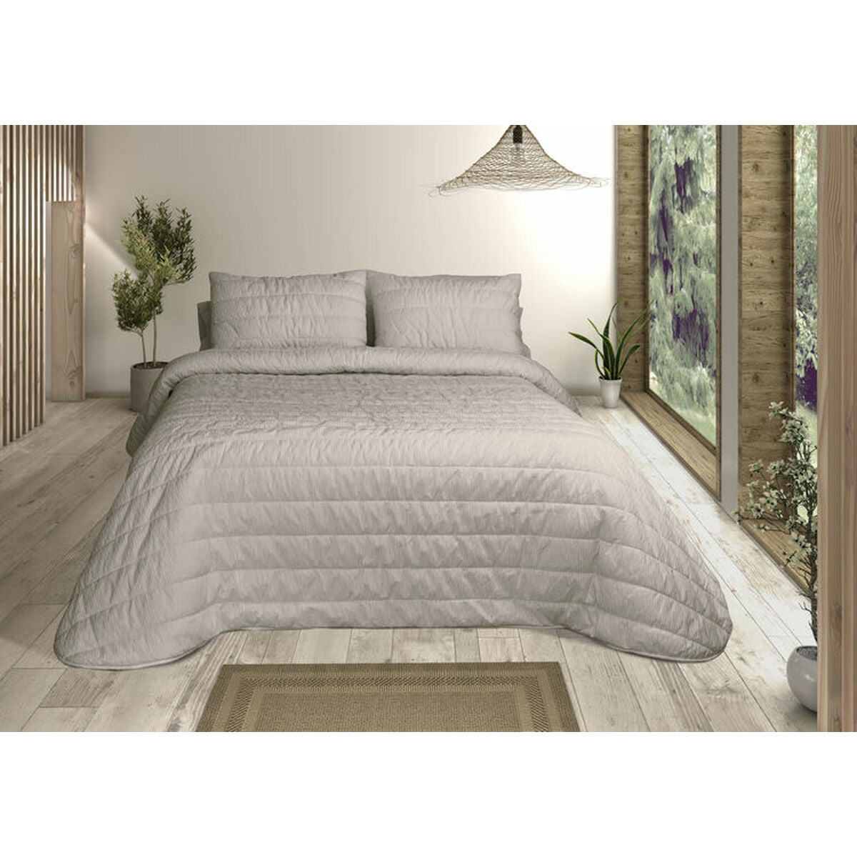 Steppdecke Pierre Cardin OLIMPIA Perlgrau Double size (3 Stücke) - AWK Flagship