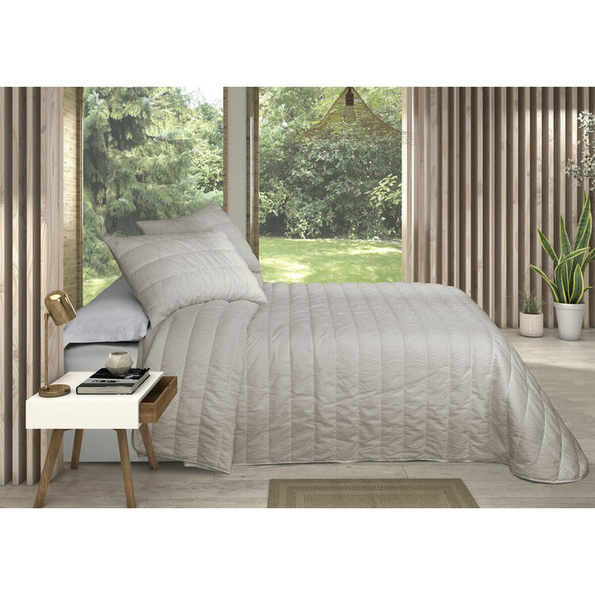 Steppdecke Pierre Cardin OLIMPIA Perlgrau King size (3 Stücke) - AWK Flagship