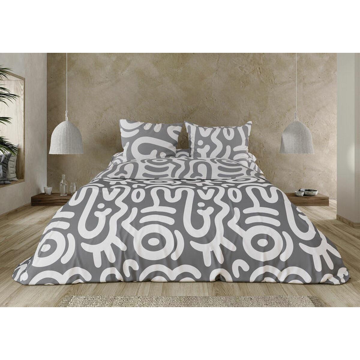 Bettdeckenbezug Pierre Cardin Hades Grau 144 Fäden 220 x 230 cm - AWK Flagship