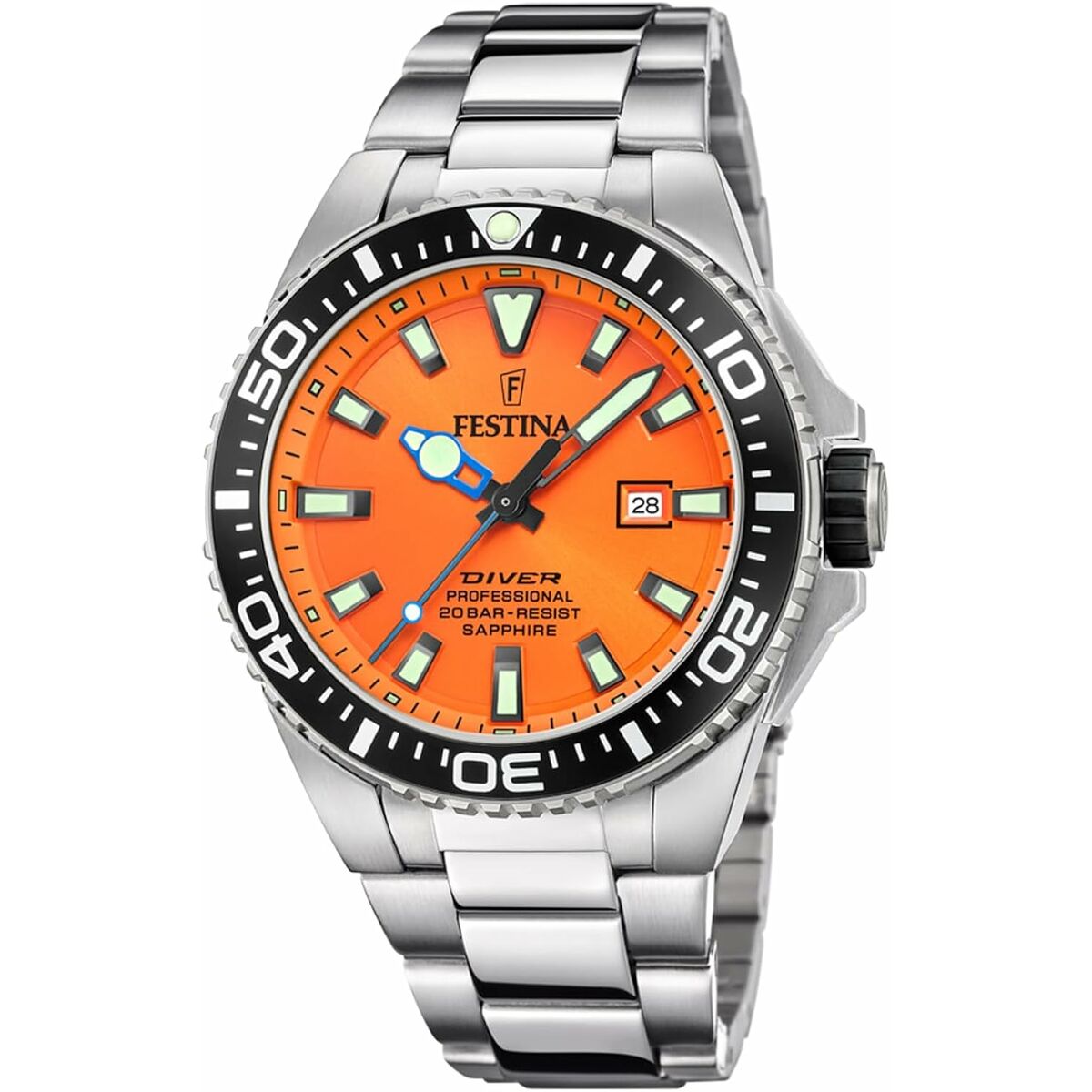 Herrenuhr Festina F20663/4 Orange Silberfarben - AWK Flagship