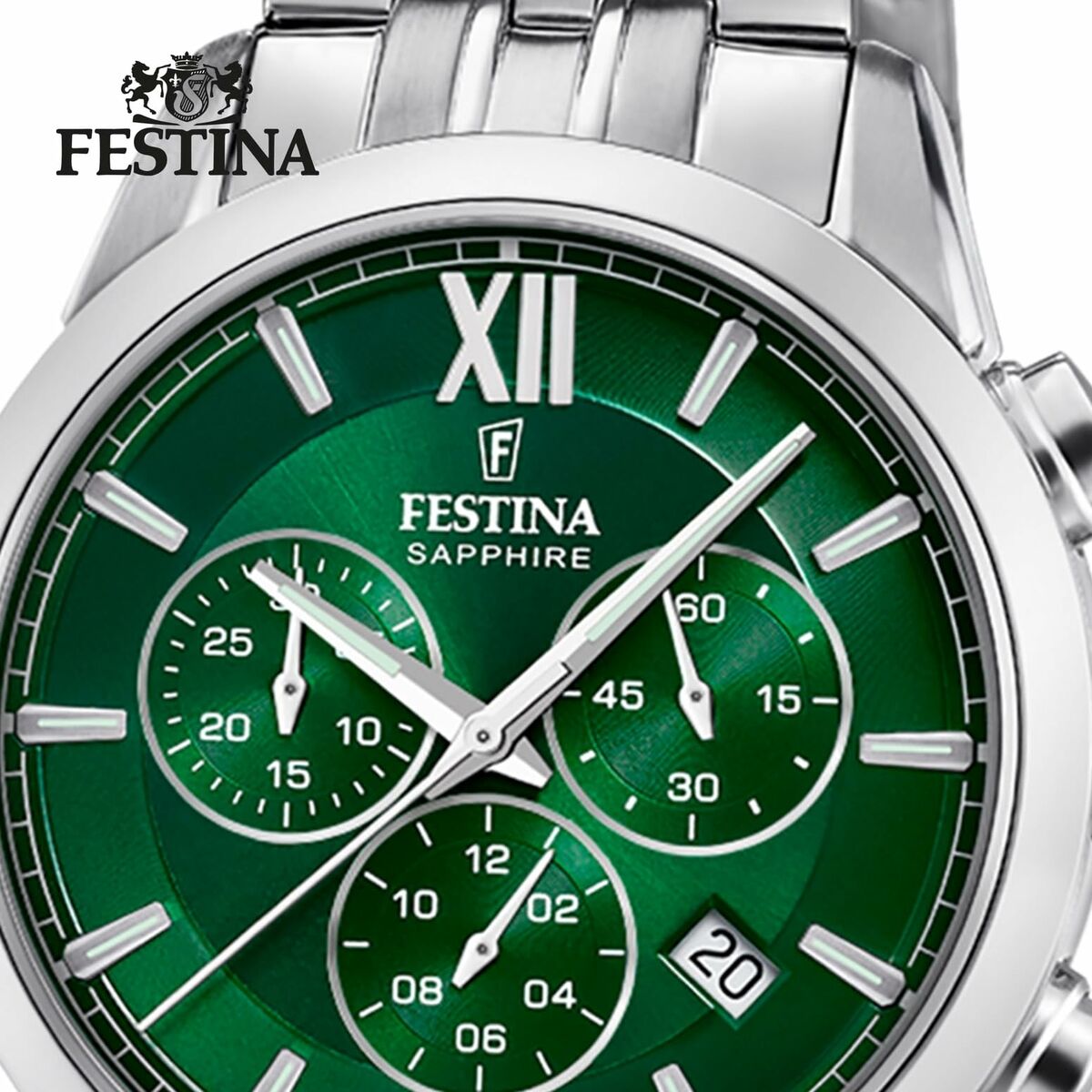 Herrenuhr Festina F20040/3 grün Silberfarben - AWK Flagship