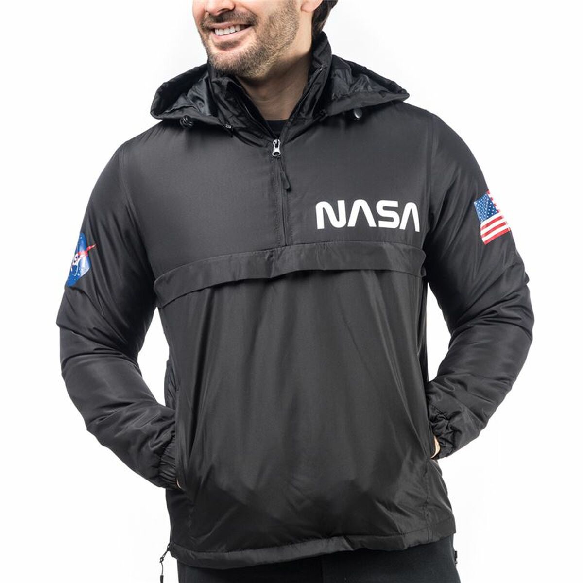 Jacke Alphaventure Nasaman Weiß Schwarz - AWK Flagship