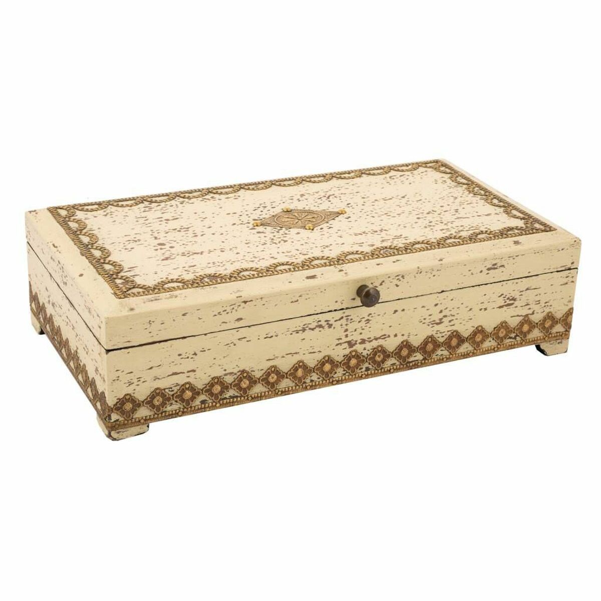 Box-Schmuckkästchen Alexandra House Living Creme Mango-Holz 18 x 9 x 33 cm - AWK Flagship