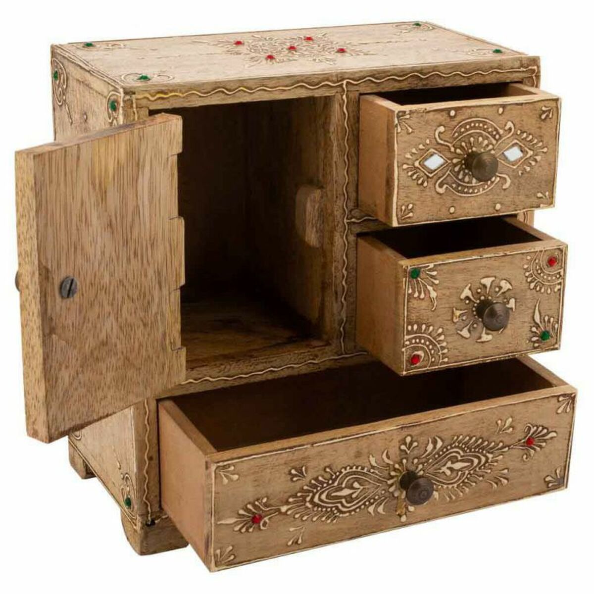 Box-Schmuckkästchen Alexandra House Living Hellbraun Mango-Holz 10 x 19 x 21 cm 3 Schubladen - AWK Flagship