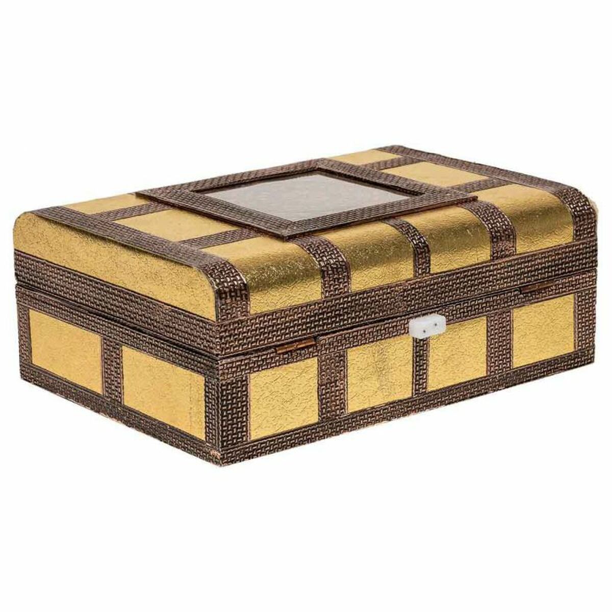 Box-Schmuckkästchen Alexandra House Living Gold Aluminium Holz MDF 20 x 7 x 27 cm - AWK Flagship