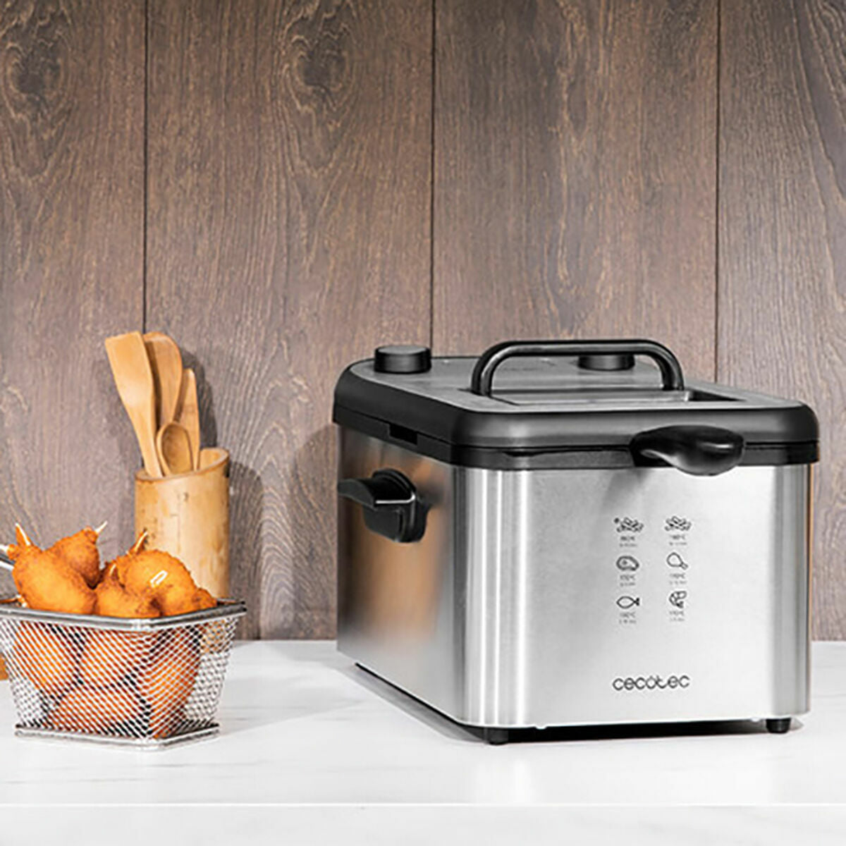 Fritteuse Cecotec CleanFry Infinity 3000 3 L 2400W Schwarz Rostfreier Stahl 2400W - AWK Flagship