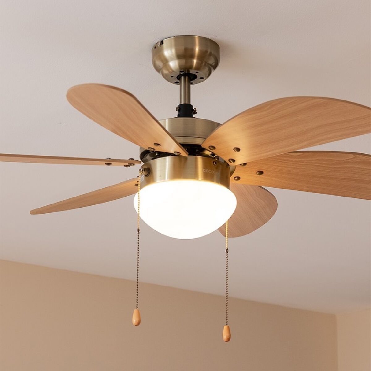 Deckenventilator mit Lampe Cecotec EnergySilence Aero 360 Gold Holz 50 W - AWK Flagship