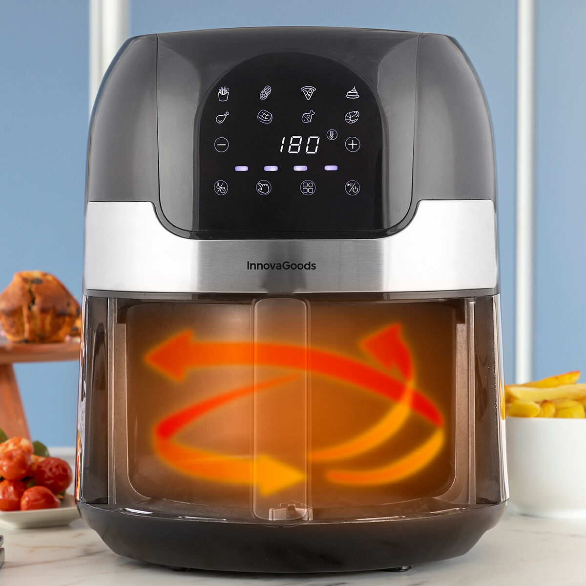 Fritteuse ohne Öl InnovaGoods Fryinn 3500 Schwarz Edelstahl 1400 W 3,5 L - AWK Flagship