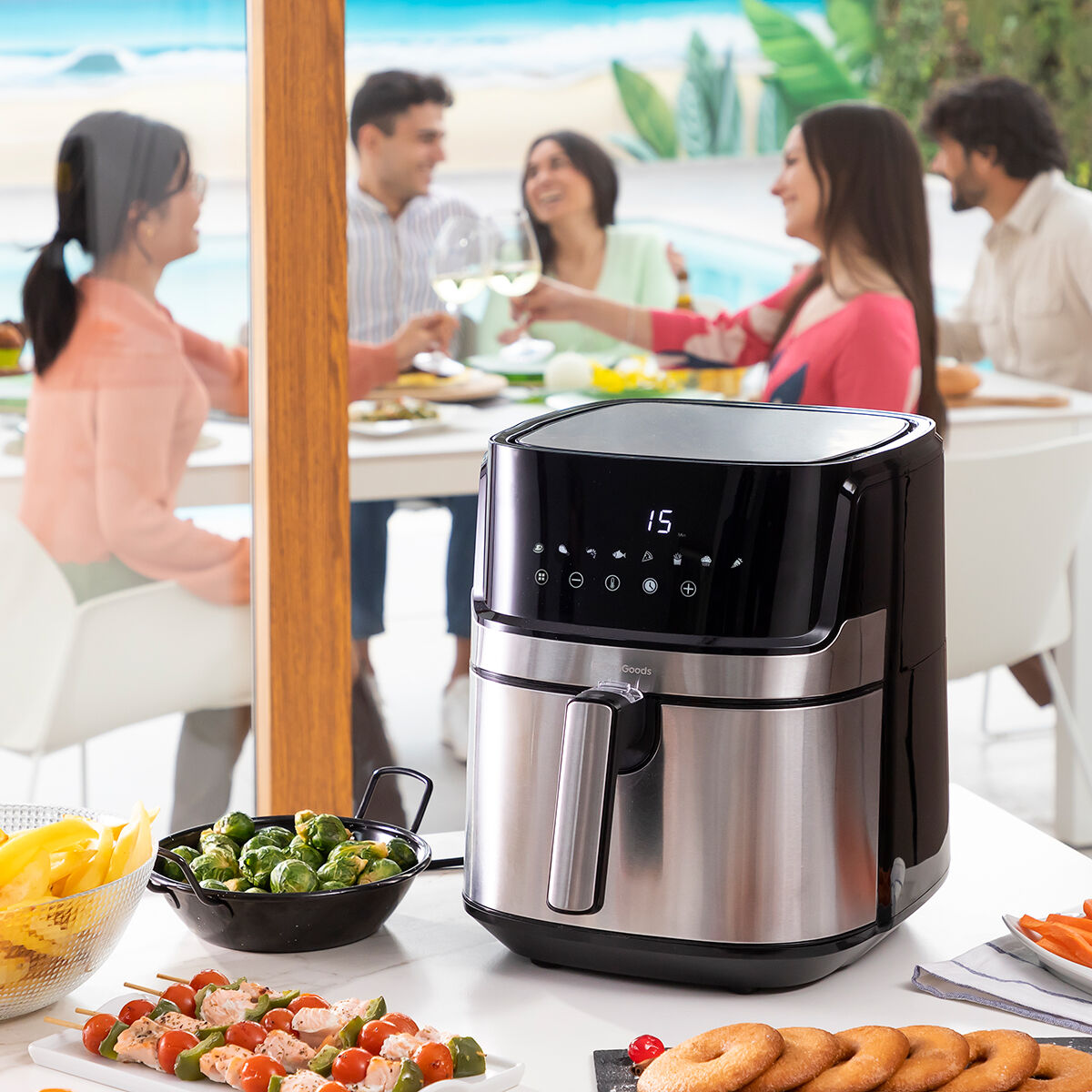 Fritteuse ohne Öl InnovaGoods Fryinn Pro 5500 Schwarz Edelstahl 1700 W 5,5 L - AWK Flagship