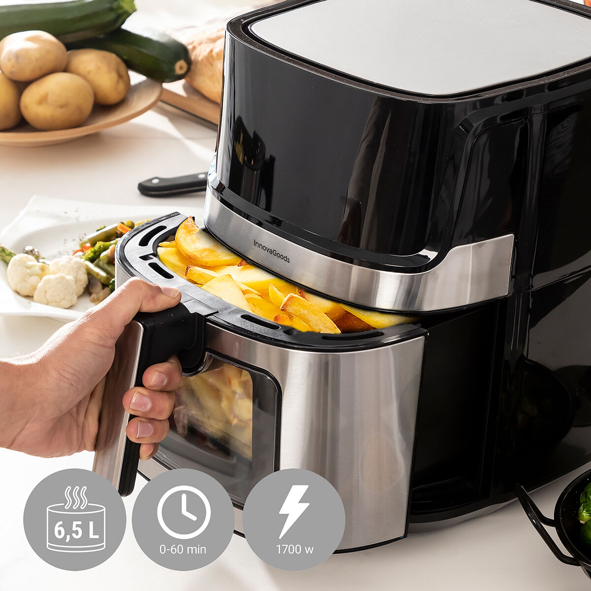 Fritteuse ohne Öl InnovaGoods Fryinn View 6500 Schwarz Edelstahl 1700 W 6,5 L - AWK Flagship