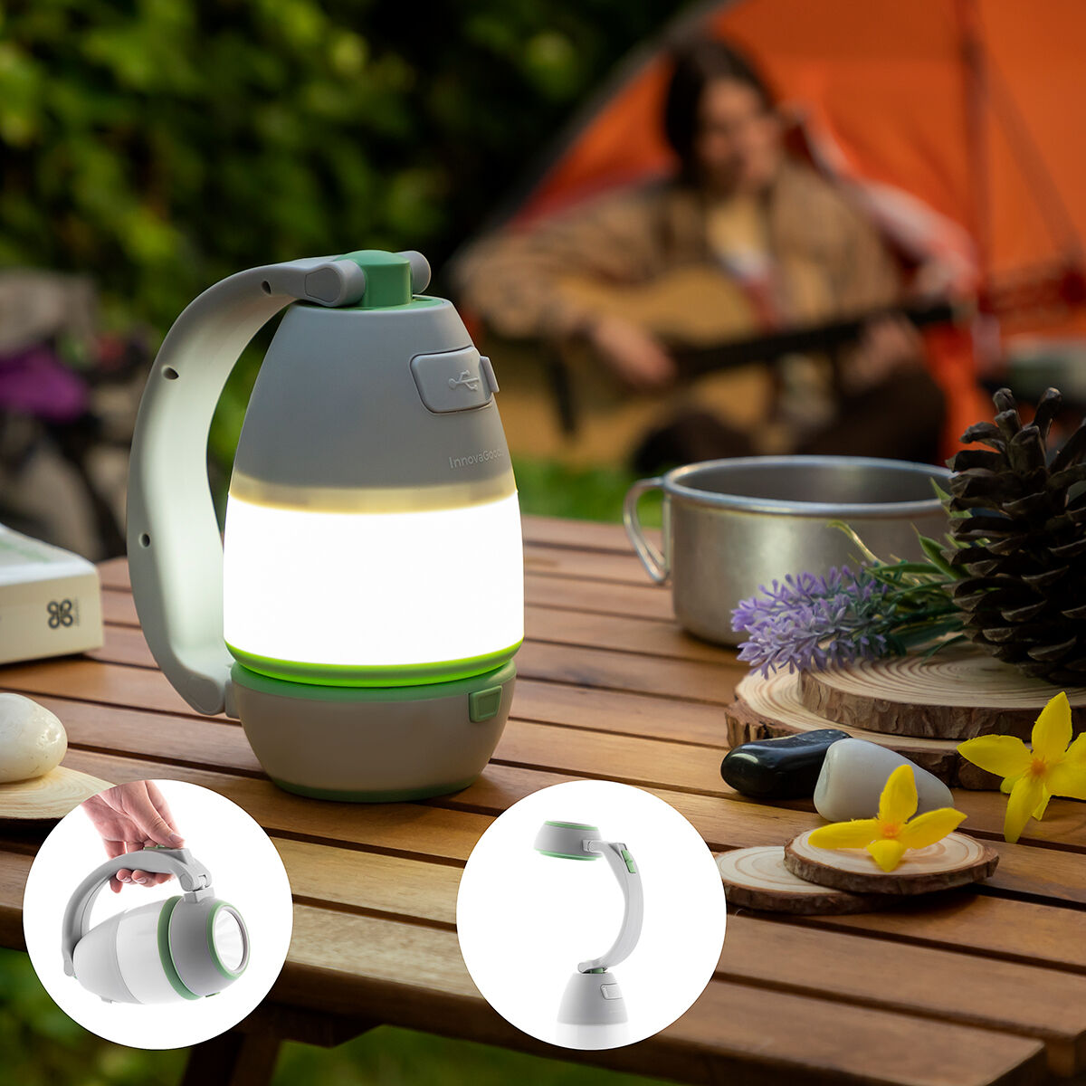 Wiederaufladbare Camping Laterne 4-in-1 Calam InnovaGoods - AWK Flagship