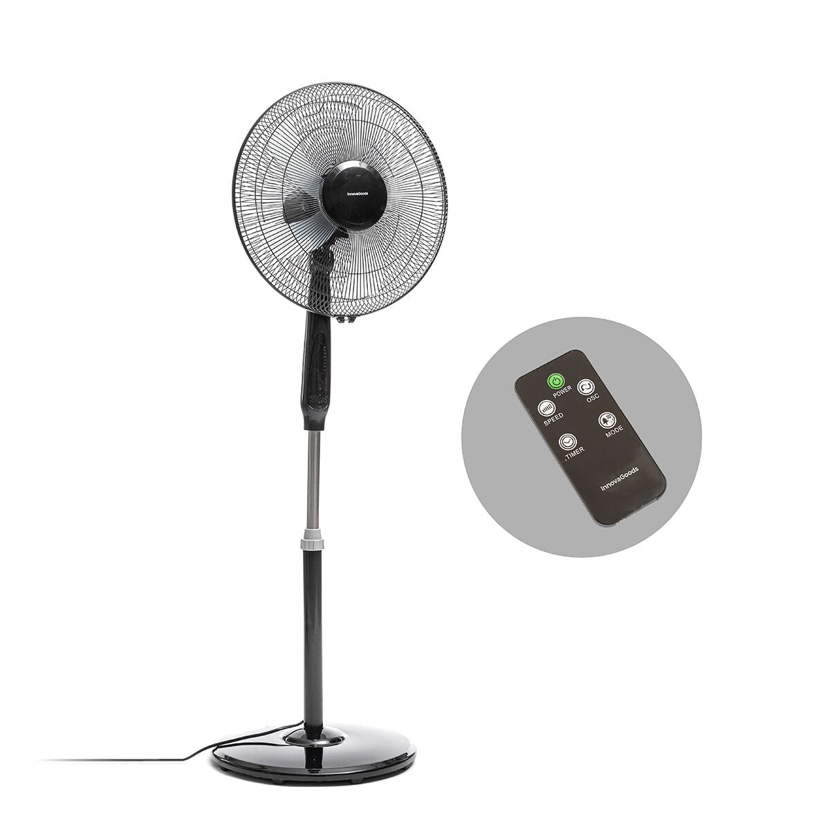 InnovaGoods Airstreem Standventilator mit Fernbedienung in Schwarz - AWK Flagship