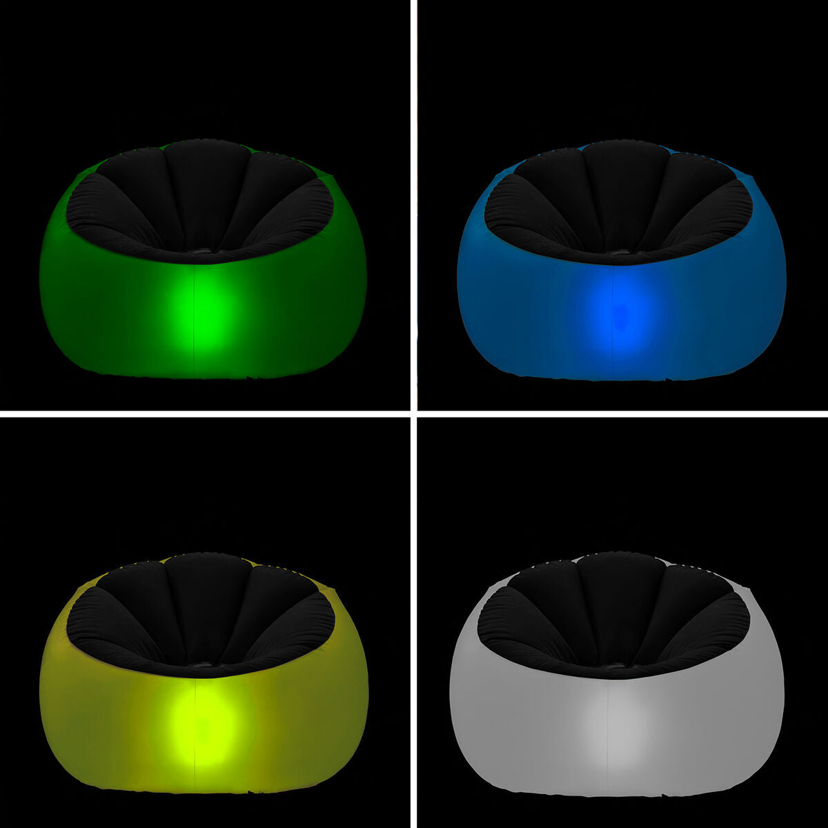 Aufblasbarer Sessel mit buntem LED-Licht und Fernbedienung Chight - AWK Flagship