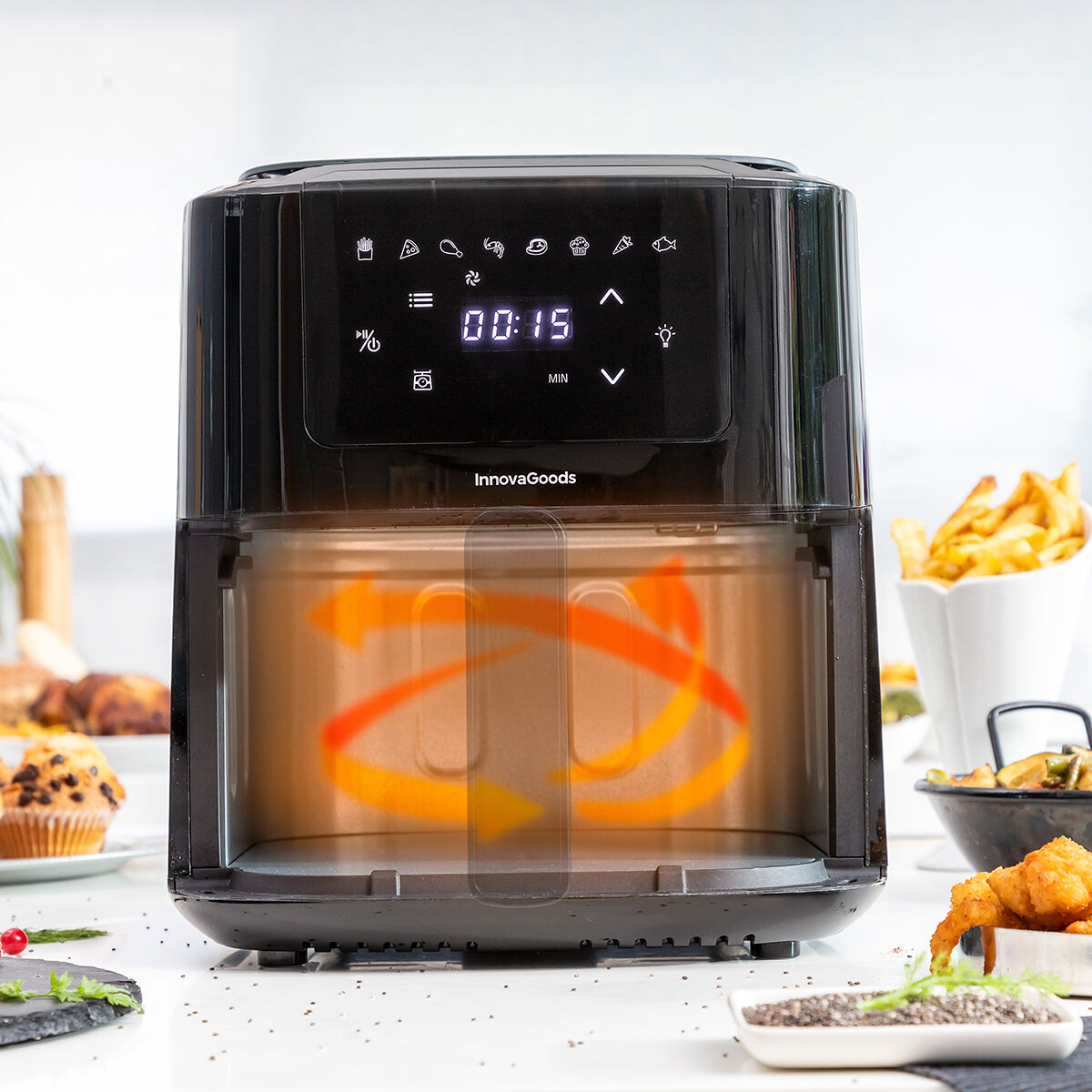 Ölfreie Fritteuse mit Waage InnovaGoods Fryinn Balance 5000 Schwarz Edelstahl 1500 W 5 L - AWK Flagship