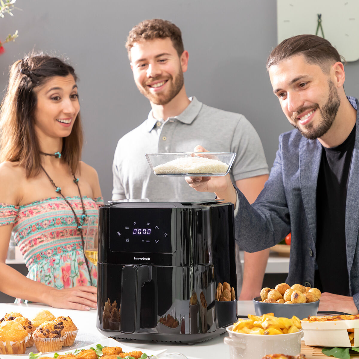 Ölfreie Fritteuse mit Waage InnovaGoods Fryinn Balance 5000 Schwarz Edelstahl 1500 W 5 L - AWK Flagship