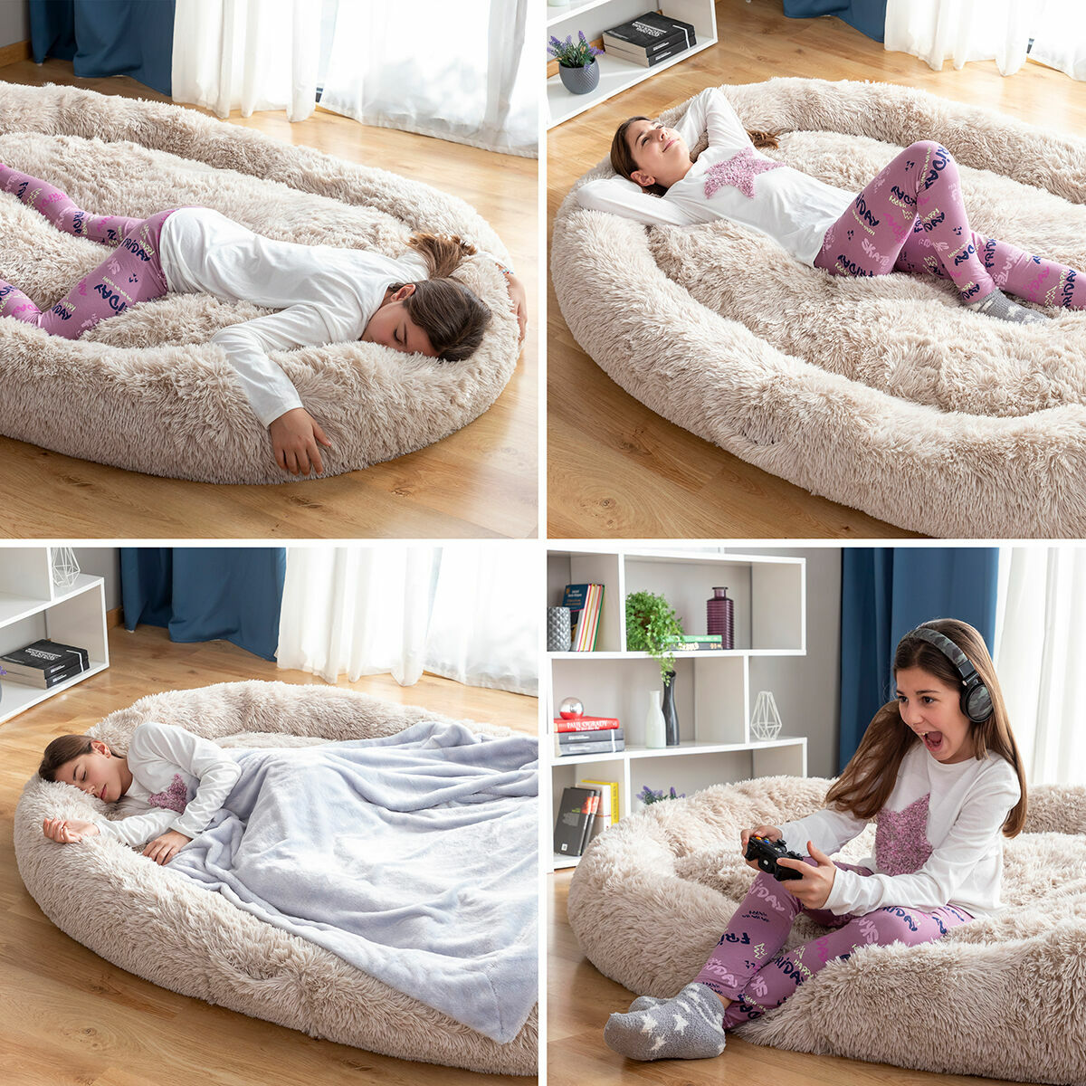 Hundebett für Menschen | Human Dog Bed XXL InnovaGoods Beige - AWK Flagship