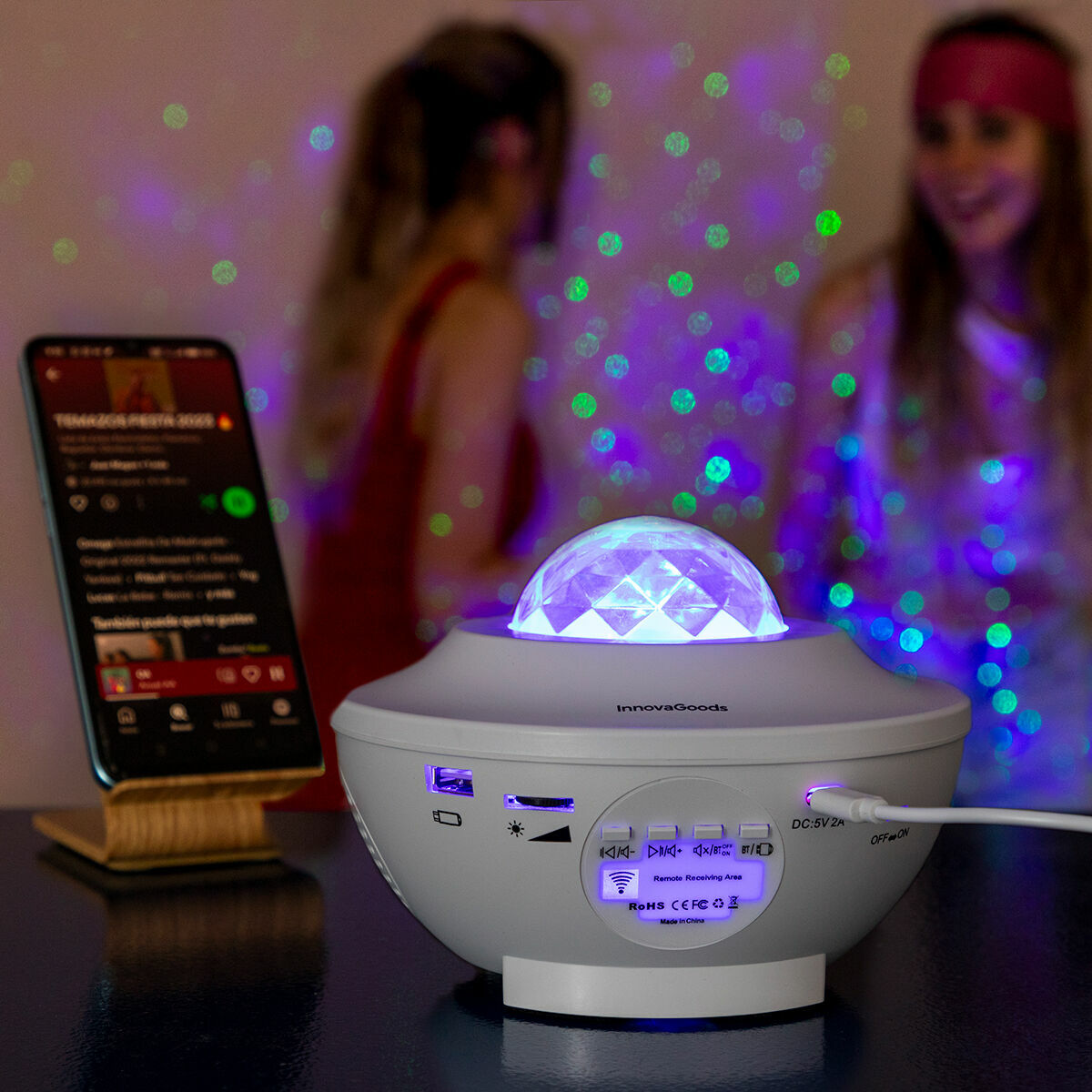 Kaufe LED- und Laser-Sternenprojektor mit Lautsprecher Sedlay InnovaGoods bei AWK Flagship um € 40.00