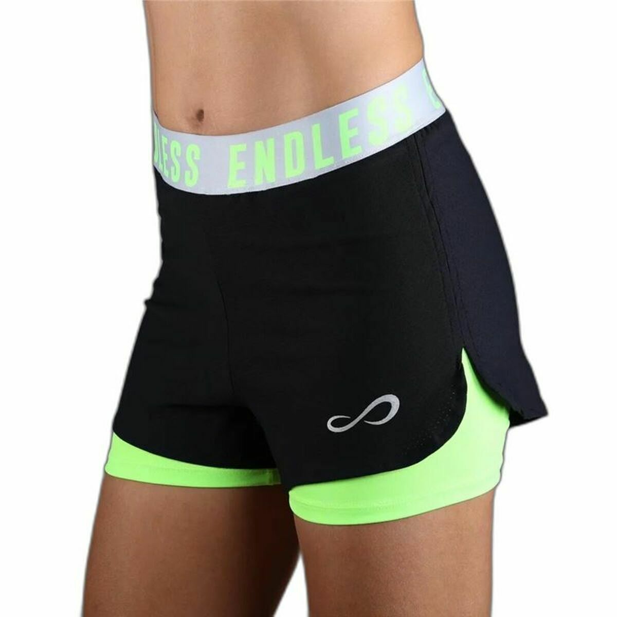 Sport Shorts Endless Tech Iconic Gelb Schwarz - AWK Flagship