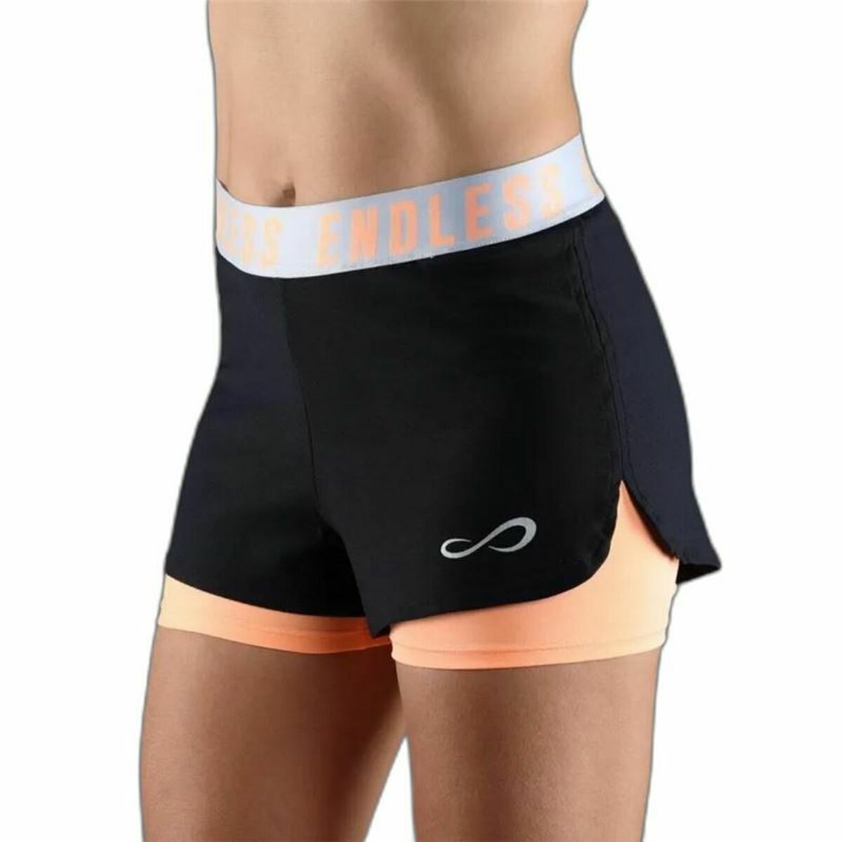 Sport Shorts Endless Tech Iconic Orange Schwarz - AWK Flagship