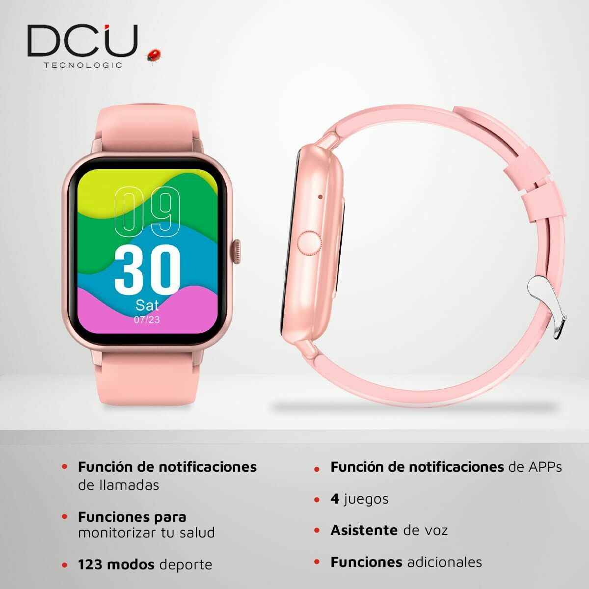 Smartwatch DCU CURVED GLASS PRO Rosa - AWK Flagship