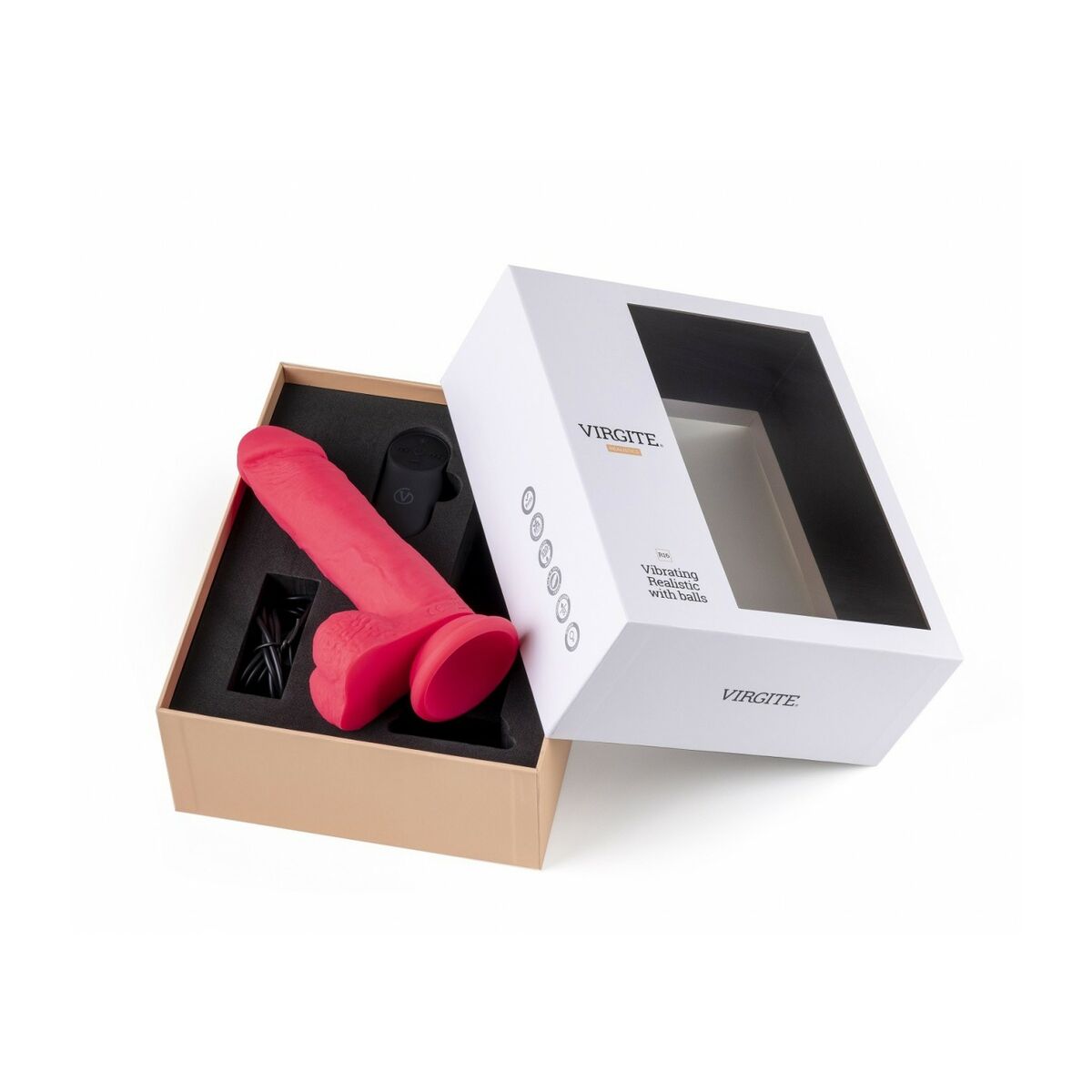 Natürlicher Vibrator Virgite Rosa 16 cm - AWK Flagship