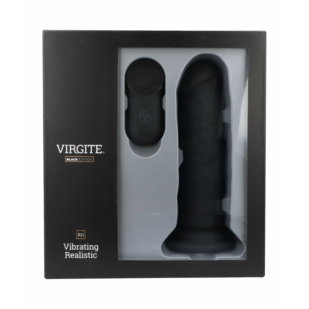 Natürlicher Dildo Virgite R11 Schwarz 14,4 cm - AWK Flagship