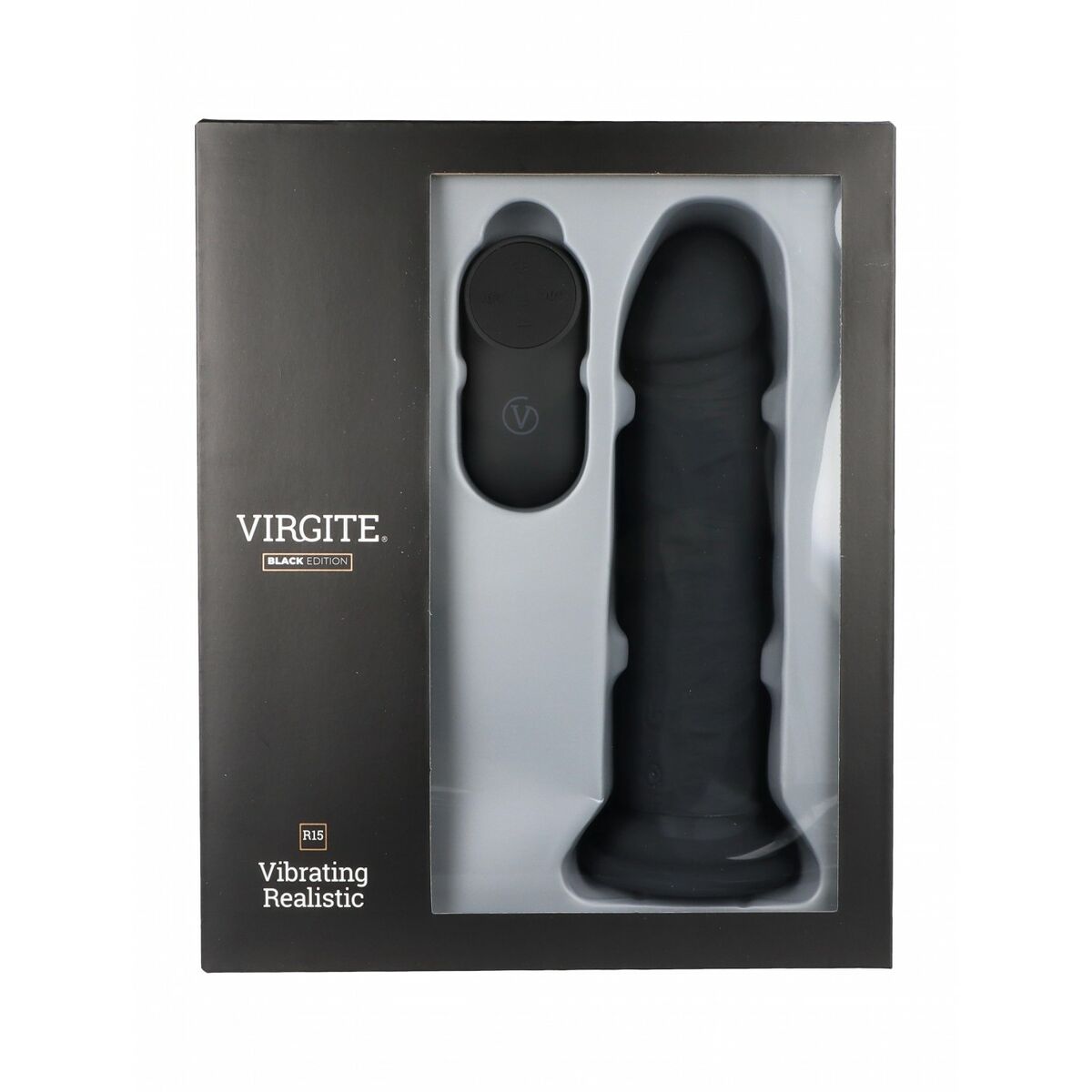 Natürlicher Dildo Virgite R15 Schwarz 16,5 cm - AWK Flagship