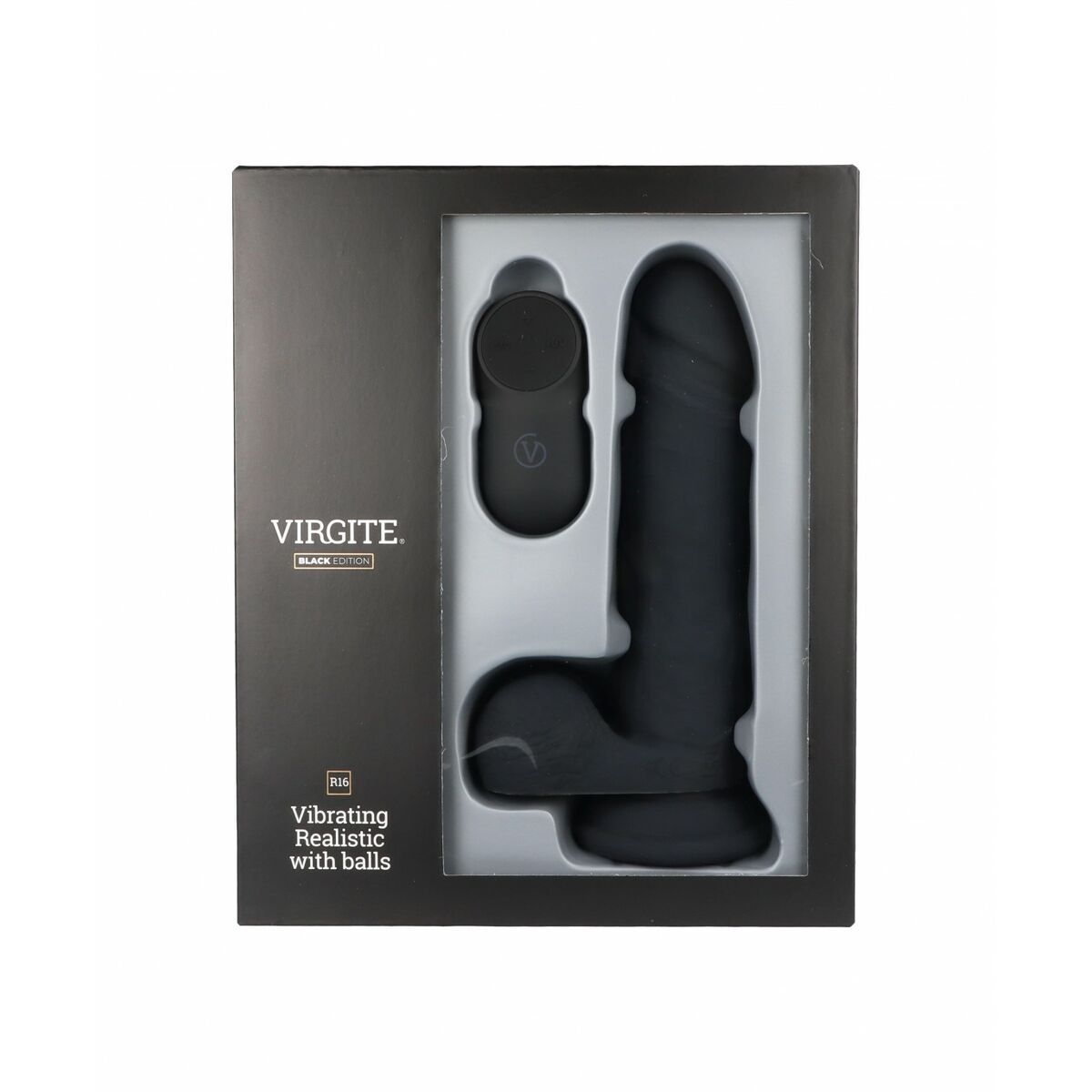 Natürlicher Dildo Virgite R16 Schwarz 16 cm - AWK Flagship