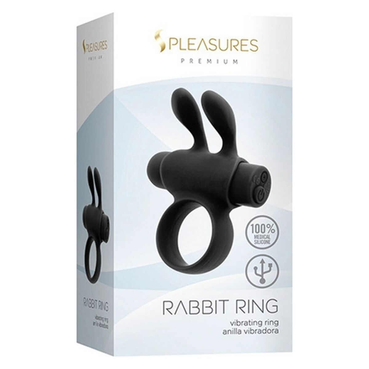 Penisringe S Pleasures Rabbit Schwarz - AWK Flagship