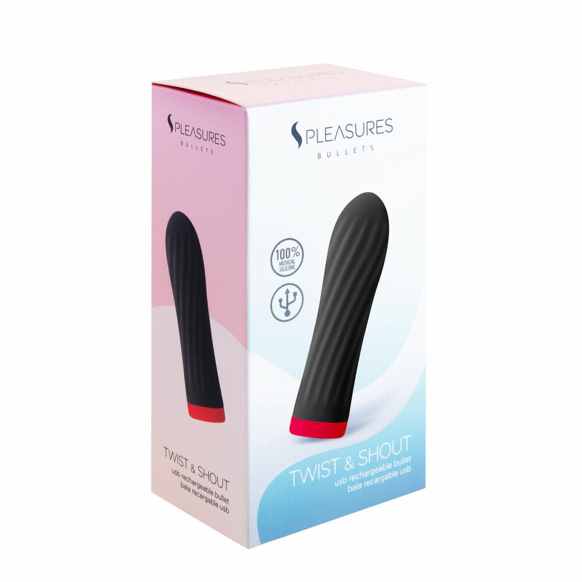 Kugelvibrator S Pleasures Schwarz (8,5 x 2,5 cm) - AWK Flagship