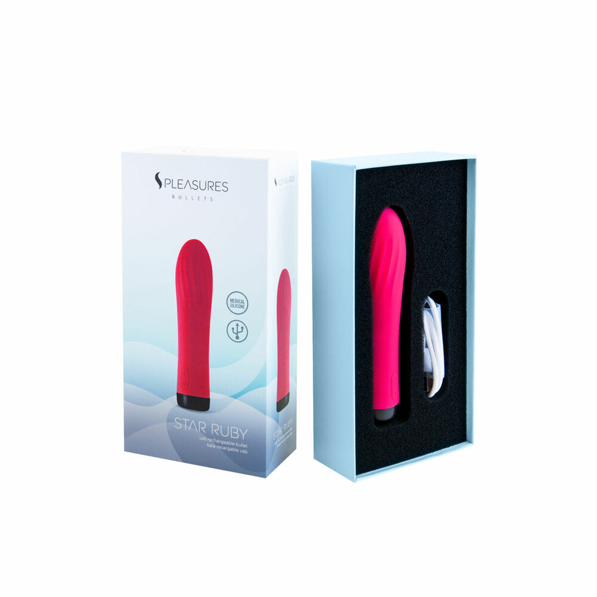 Kugelvibrator S Pleasures Rosa Cerise (13,7 x 3,5 cm) - AWK Flagship