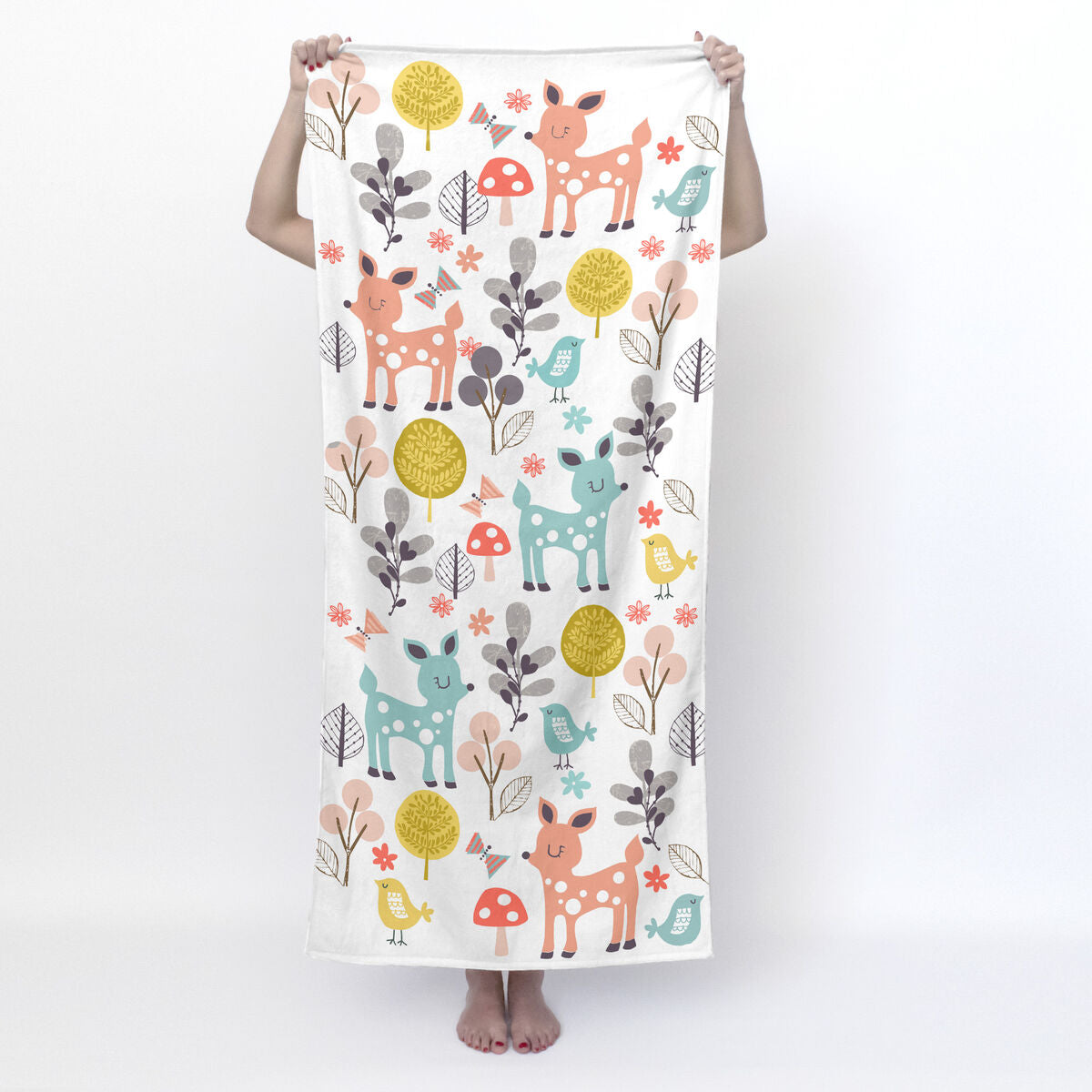 Badetuch HappyFriday Moshi Moshi Woodland Bunt 70 x 150 cm - AWK Flagship