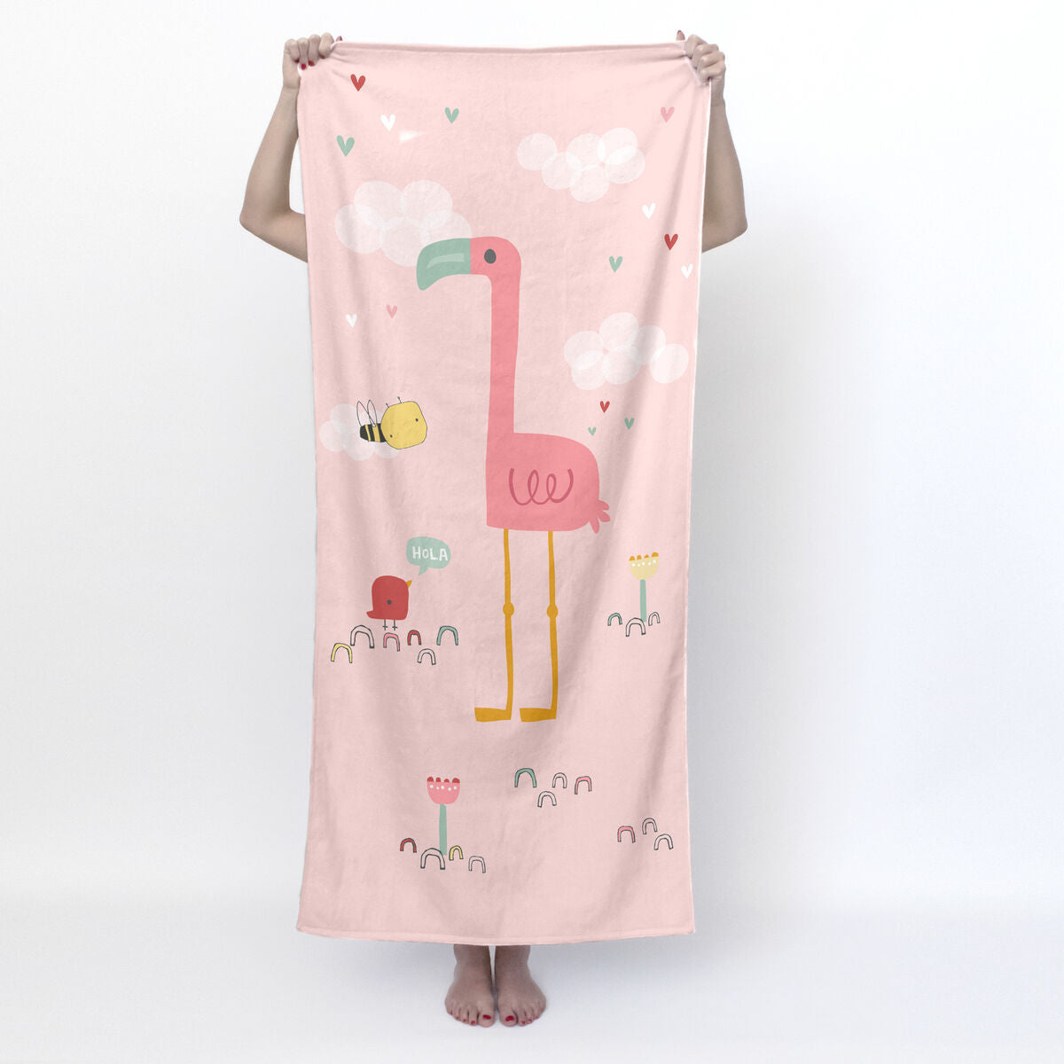 Badetuch HappyFriday Moshi Moshi Hola Bunt 70 x 150 cm - AWK Flagship