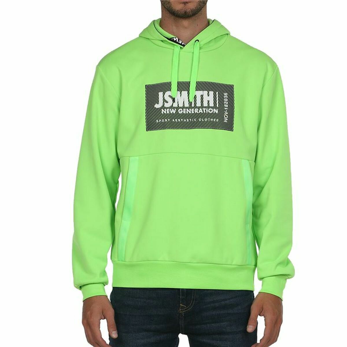 Herren Sweater mit Kapuze John Smith Siete verde Zitronengrün - AWK Flagship