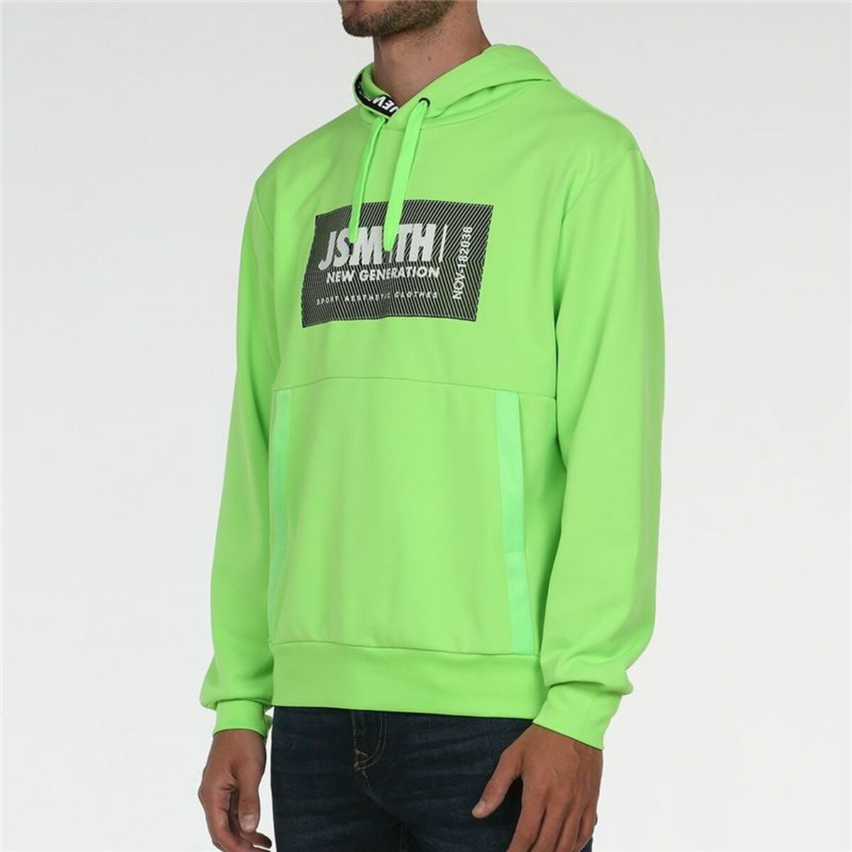 Herren Sweater mit Kapuze John Smith Siete verde Zitronengrün - AWK Flagship