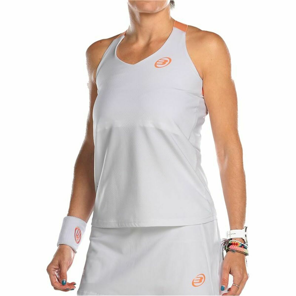 Tanktop Frau Bullpadel Acoda Weiß - AWK Flagship