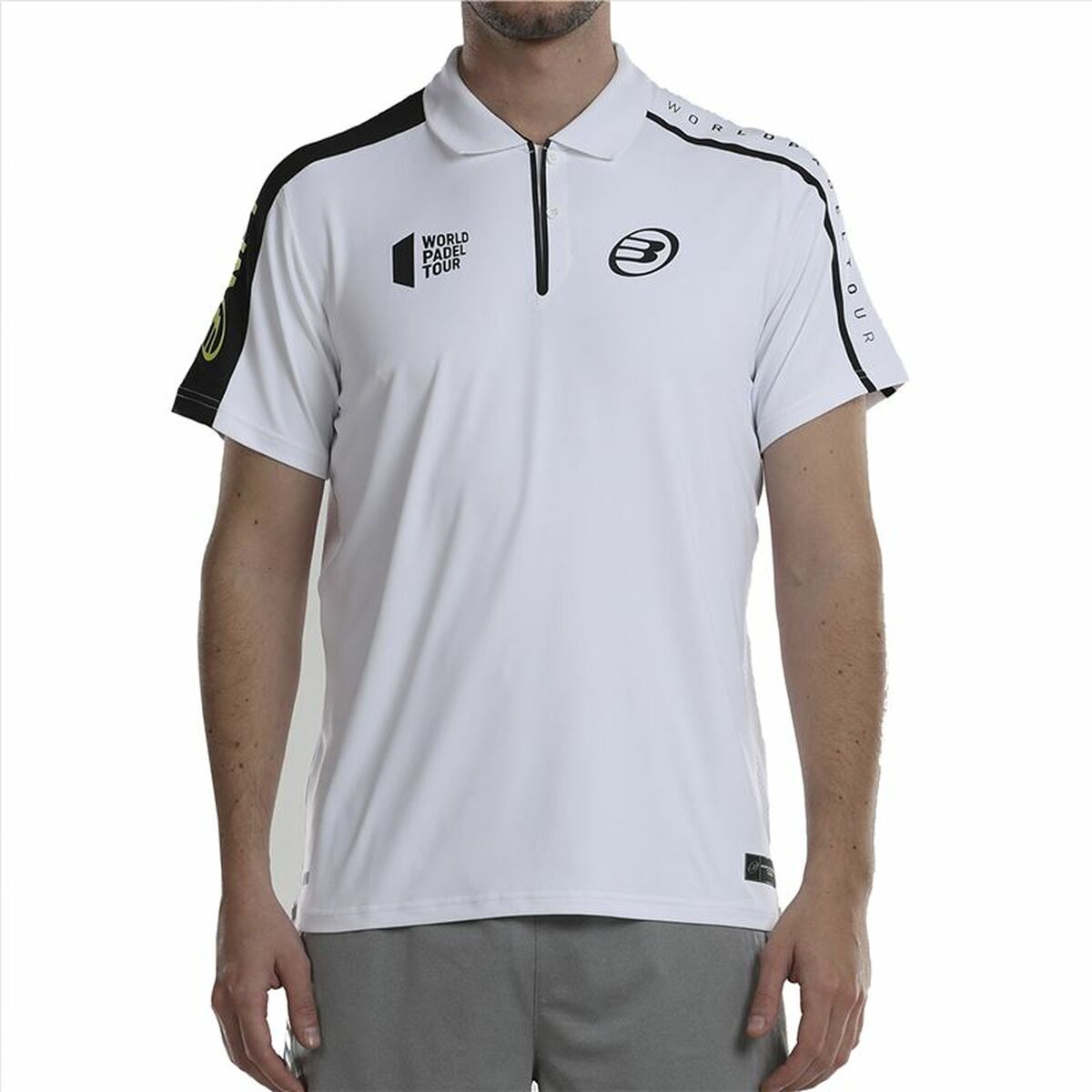 Herren Kurzarm-Poloshirt Bullpadel Liceo Paddel Weiß - AWK Flagship