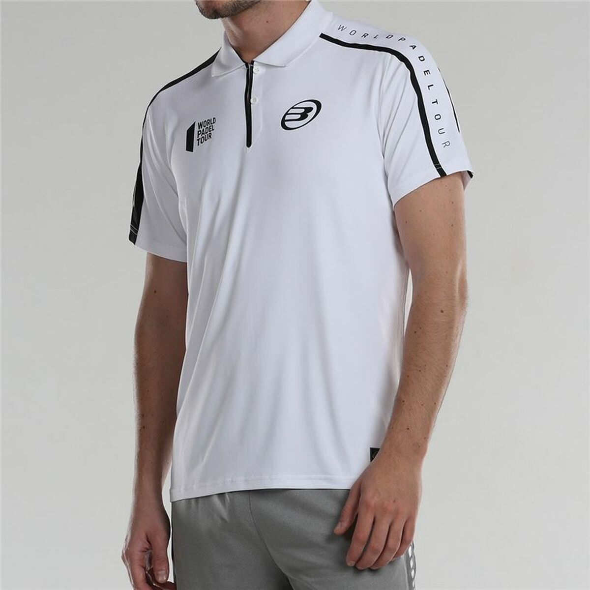 Herren Kurzarm-Poloshirt Bullpadel Liceo Paddel Weiß - AWK Flagship